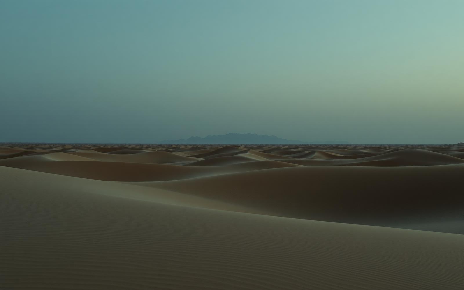 Desert dunes at dusk in the United Arab Emirates